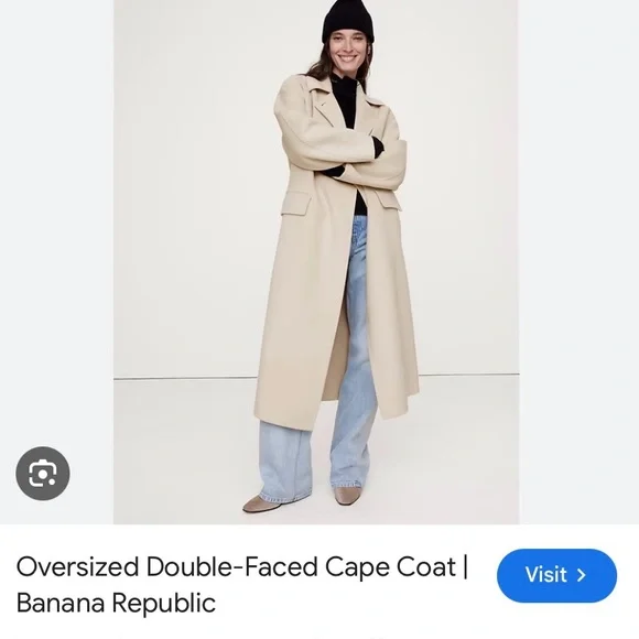 Banana Republic Double Faced Cape Coat - Picture 3 of 8